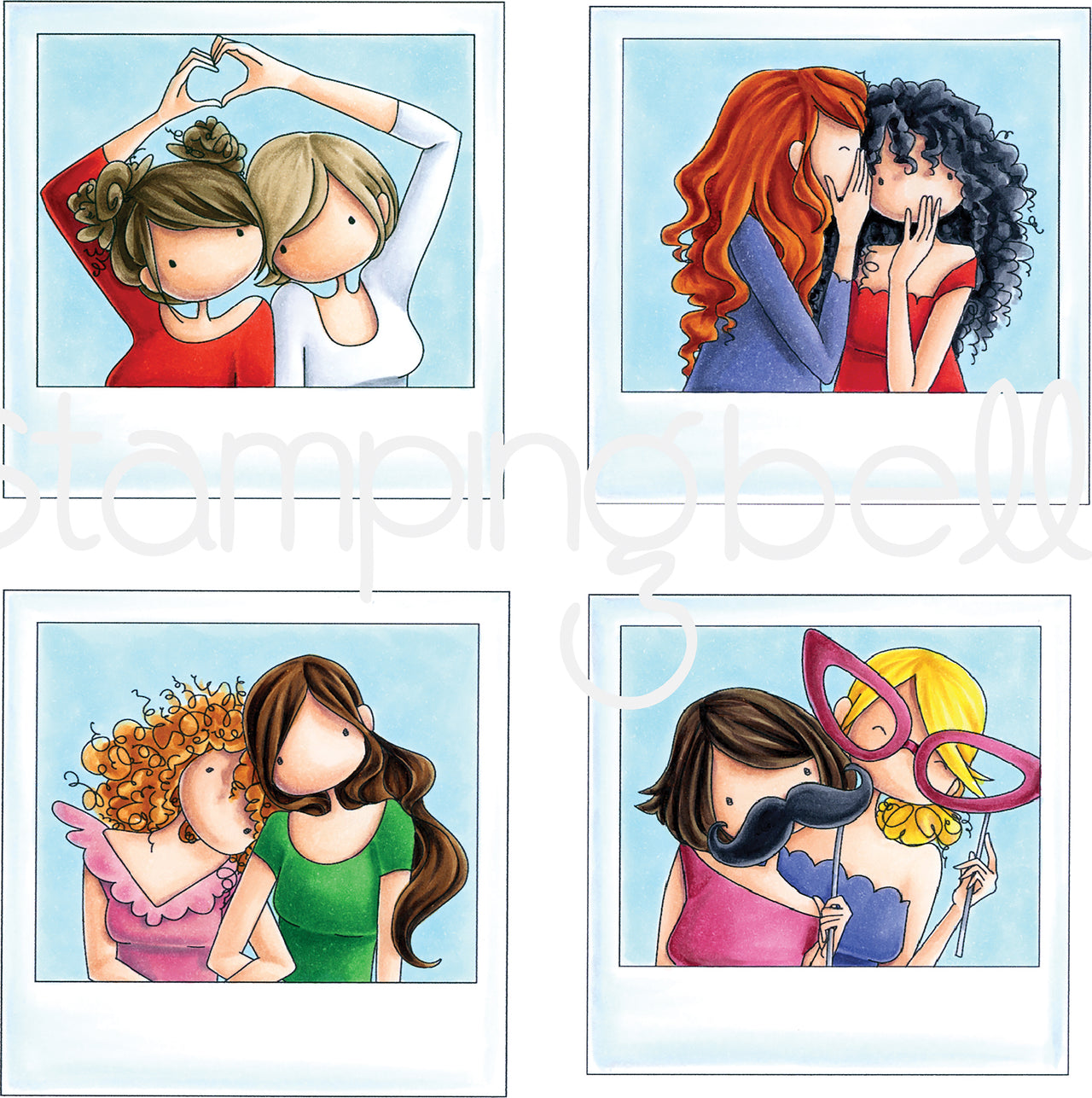 Stamping Bella Cling Stamps - Uptown Girl Snapshots Minis
