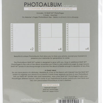 Webster's Pages Snap-In Assorted Photo Pages Small - 616315