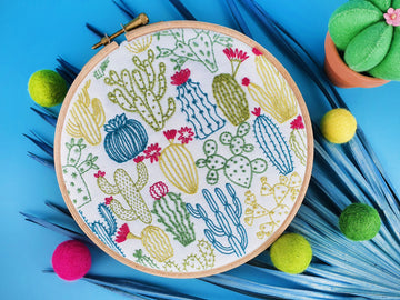 Oh Sew Bootiful Cactus Embroidery Pattern Fabric Pack