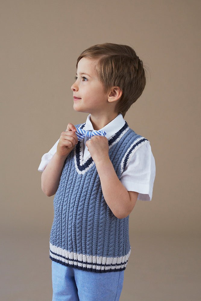 Chester Tank Top - Knitting Pattern For Kids in Debbie Bliss Baby Cashmerino