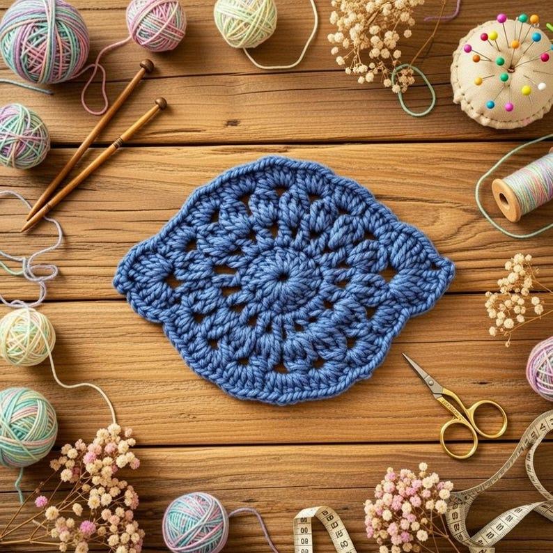 Crochet Oval Coaster & Holder Pattern – Home Décor PDF + Video Tutorial