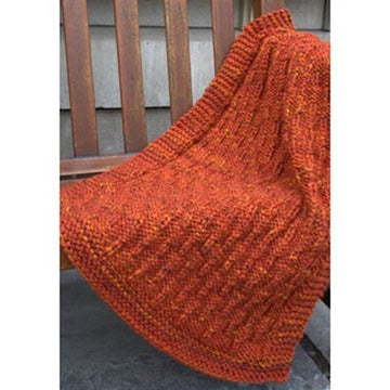 Vertical Lines Throw in Plymouth Yarn Encore Mega Colorspun - F663 - Downloadable PDF