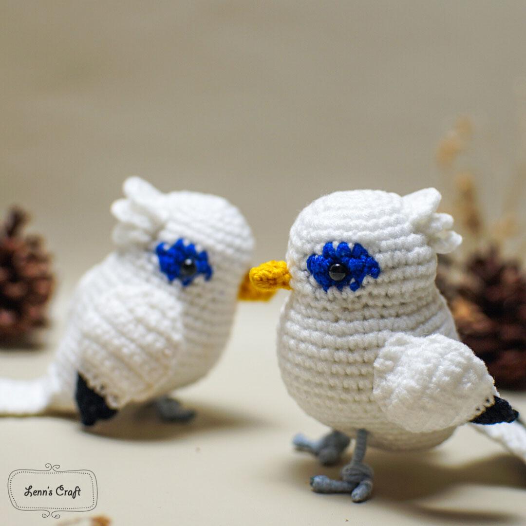 Bali Myna Bird Crochet Pattern | Bali Starling Amigurumi Crochet Bird Pattern