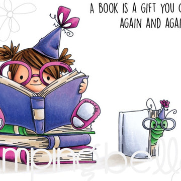 Stamping Bella Cling Stamps - Bookworm Squidgy