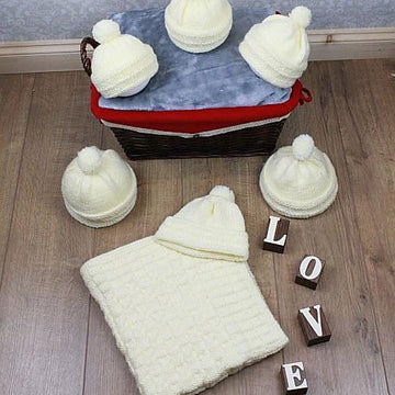 Aran Hat & Blanket Knitting Pattern #163