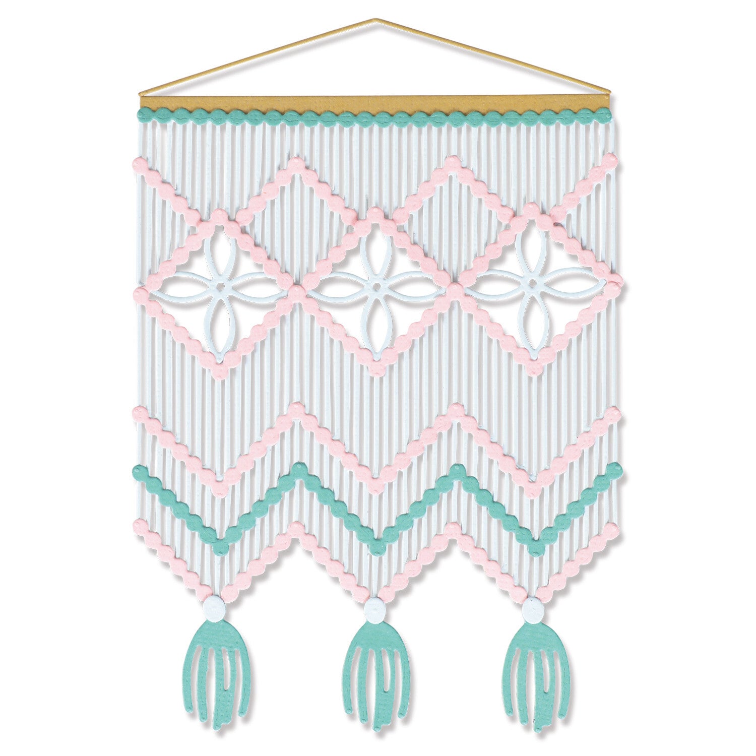 Sizzix Thinlits Die Set 9PK Macramé Card Front by Jennifer Ogborn