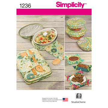 Simplicity Casserole Carriers, Gifting Baskets and Bowl Covers 1236 - Paper Pattern, Size OS (ONE SIZE)