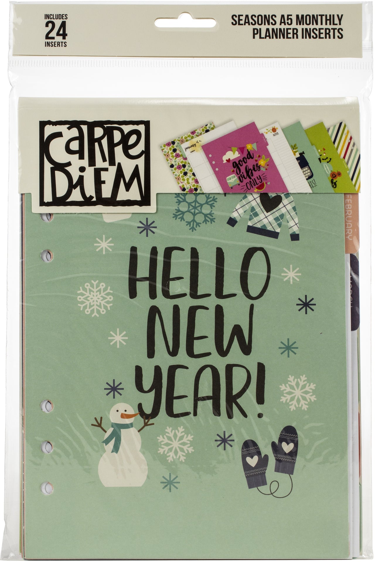 Carpe Diem Seasons Double-Sided A5 Planner Inserts - Monthly, Undated