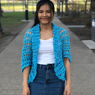 Lace shell shrug