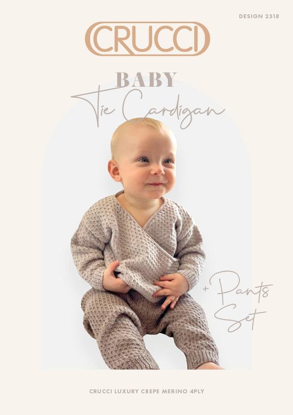 2318 Baby Tie Cardigan & Pants Set