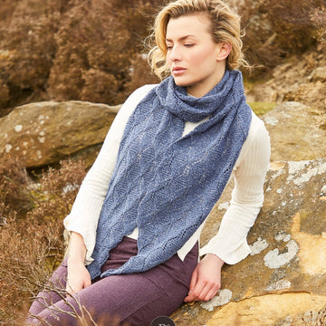 Hattie Scarf in Rowan Felted Tweed DK (DE) - Downloadable PDF