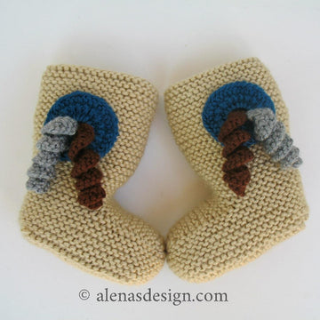 Baby Booties with Embellishments