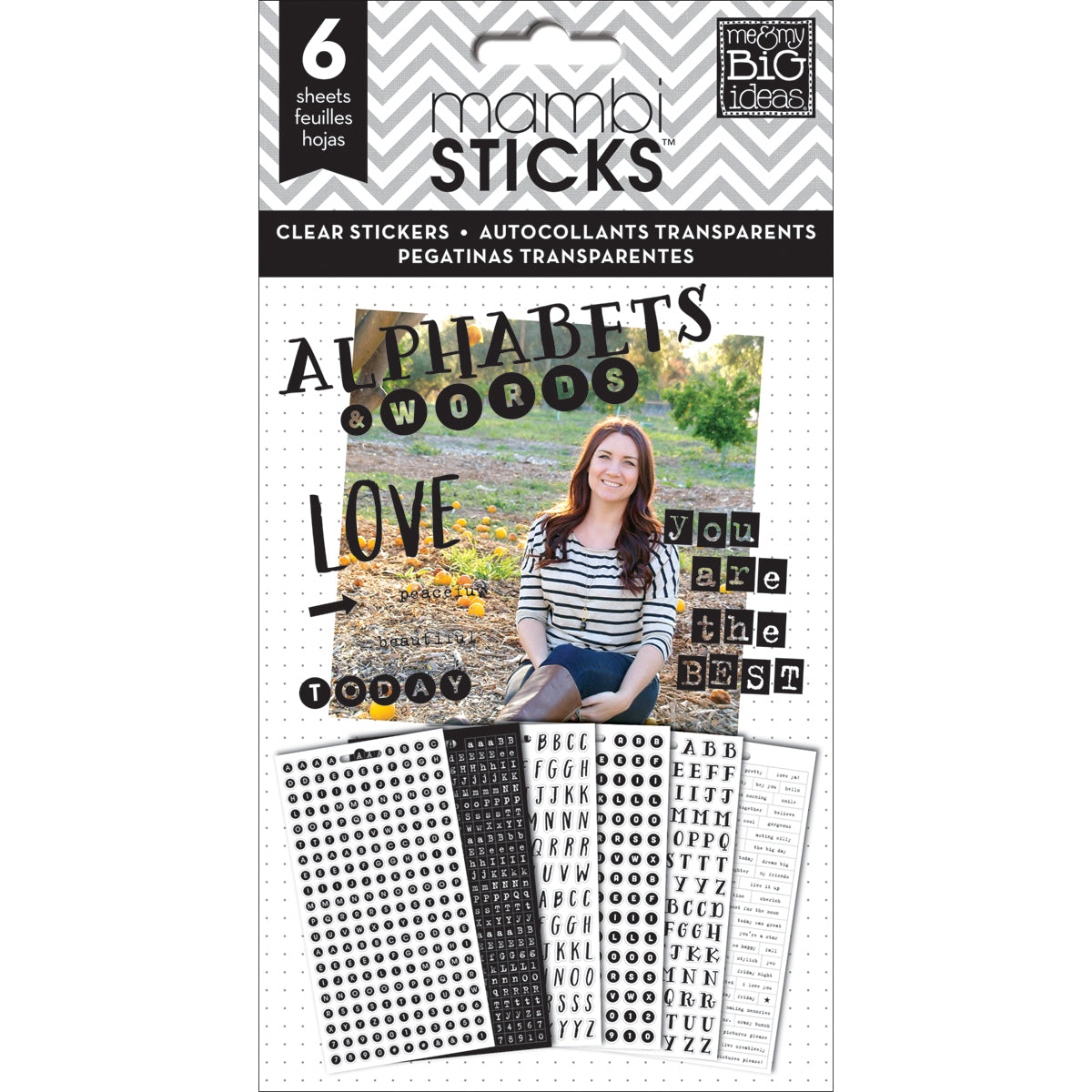 Pocket Pages Clear Stickers 6/Pkg - Alpha Words - You Are The Best