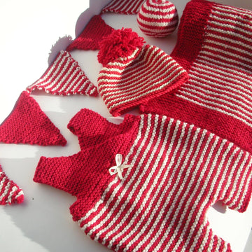 Stripe Chunky Cross over front Baby Romper