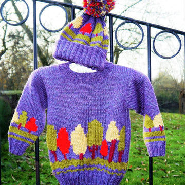 Child's Tree Sweater and Hat