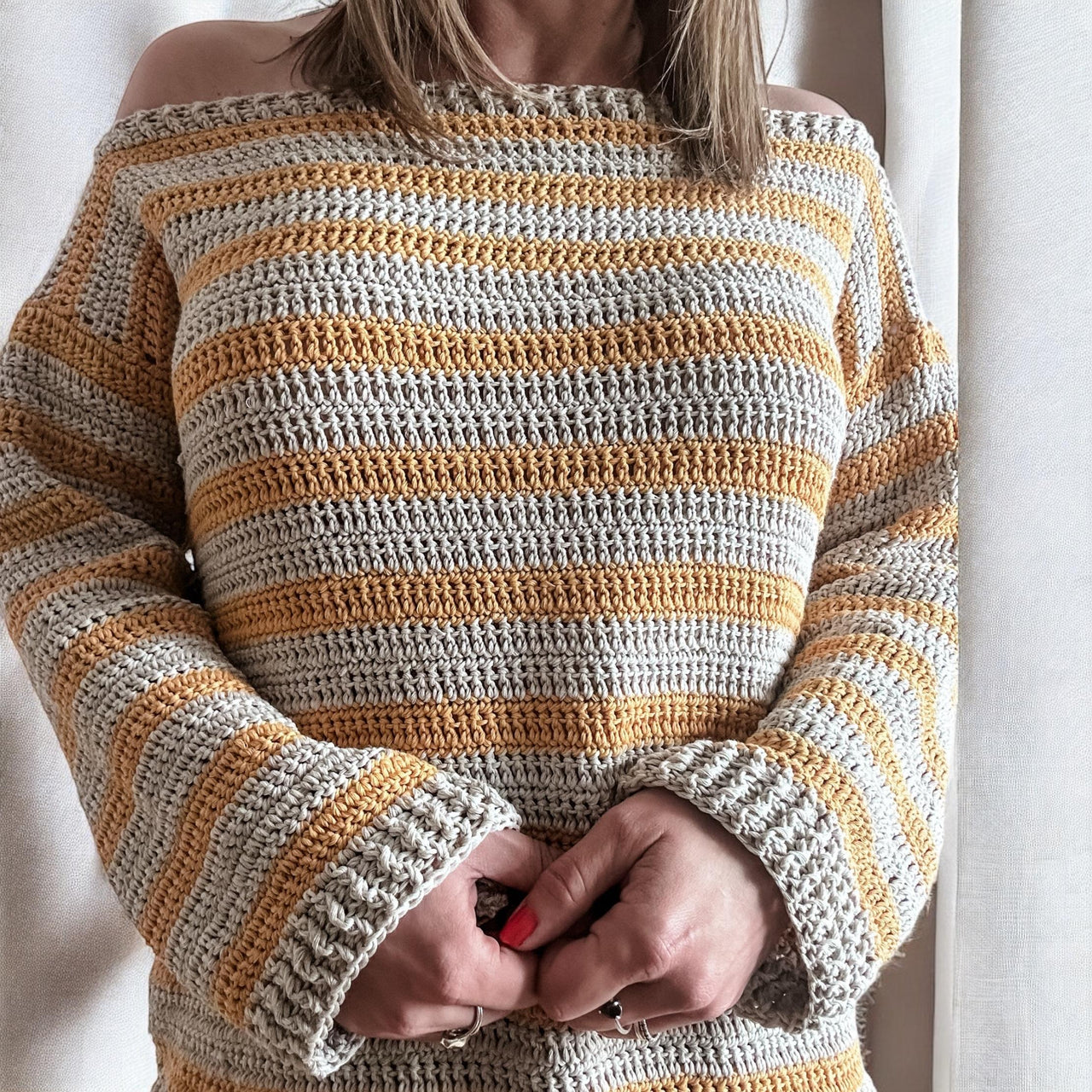 Sun - Kissed Crochet Sweater