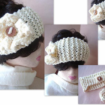 336, KNITTED HEADBAND AND KNITTED FLOWER