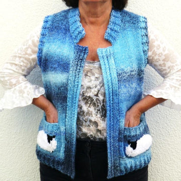 Ladies Sheep Waistcoat and Scarf