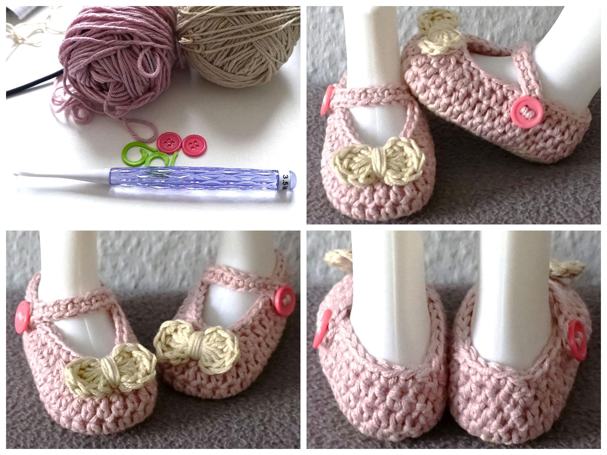 Häkelanleitung Babyschühchen Schleifenzauber