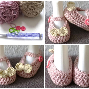 Häkelanleitung Babyschühchen Schleifenzauber