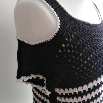 Maglia estiva bicolore Lulù con spalline