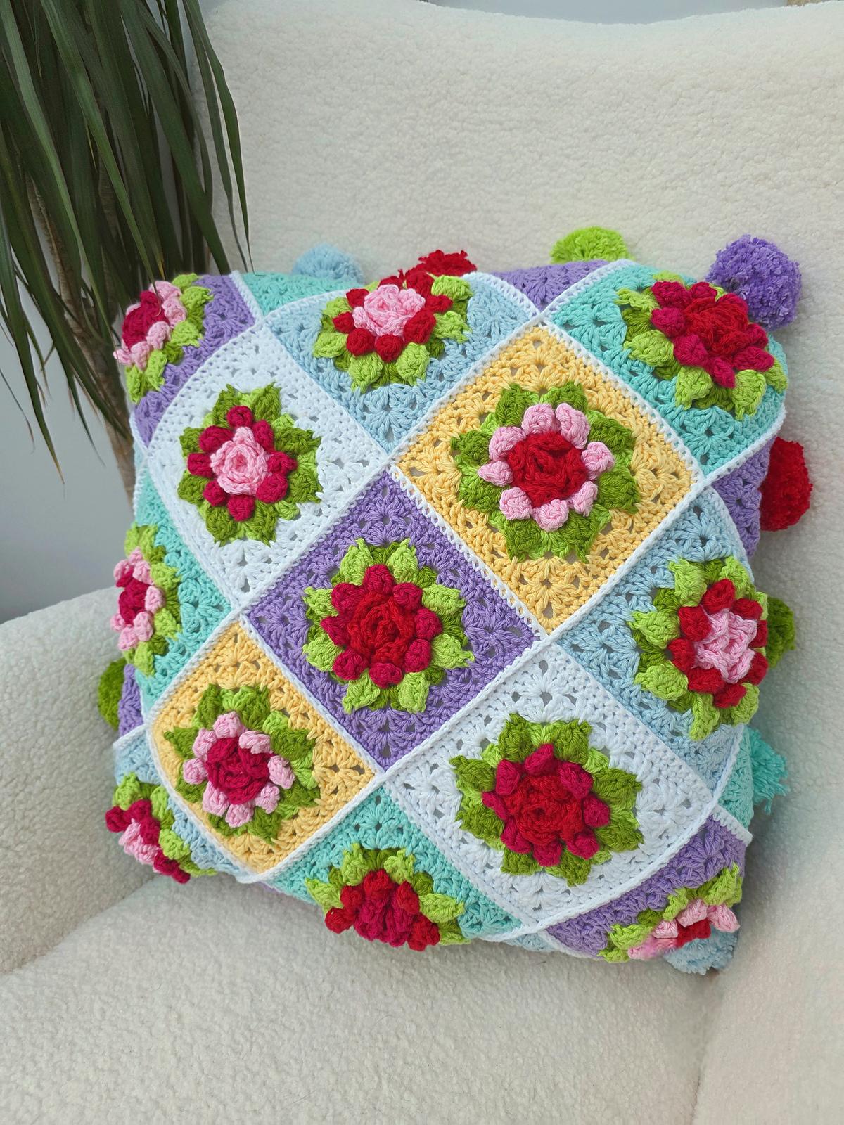 Blush Blossom Pom-Pom Pillow