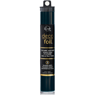 Therm O Web Deco Foil Transfer Sheets 6"X12" 5/Pkg - Black
