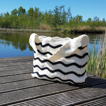 Chevron beach bag