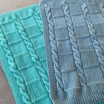Cable and Moss Blanket
