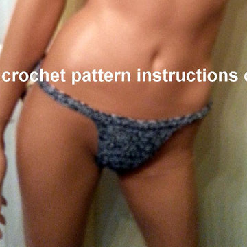 Elastic waist micro bikini bottom crochet pattern