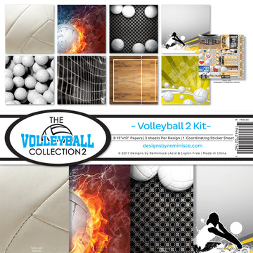Reminisce Collection Kit 12"X12" - Volleyball 2