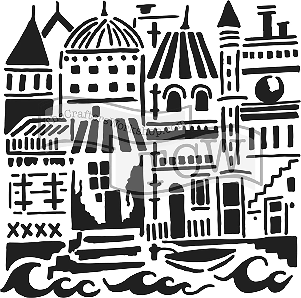The Crafter's Workshop Crafter's Workshop Template 6"X6" - Floating City