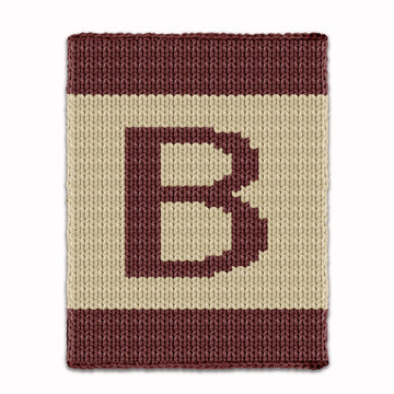 Letter B - Intarsia chart for finger knit blanket