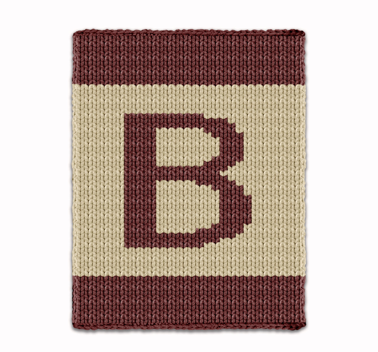 Letter B - Intarsia chart for finger knit blanket