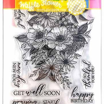 Waffle Flower Crafts Waffle Flower Stamp & Die Set - Blossoms