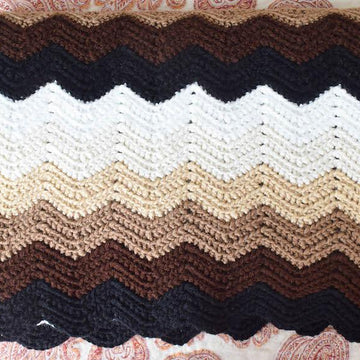 Gentle Gradient Ripple Blanket