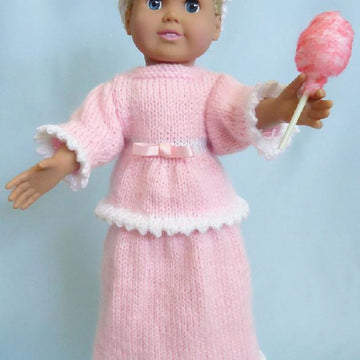Cotton Candy Princess, Knitting Patterns fit American Girl and other 18-Inch Dolls