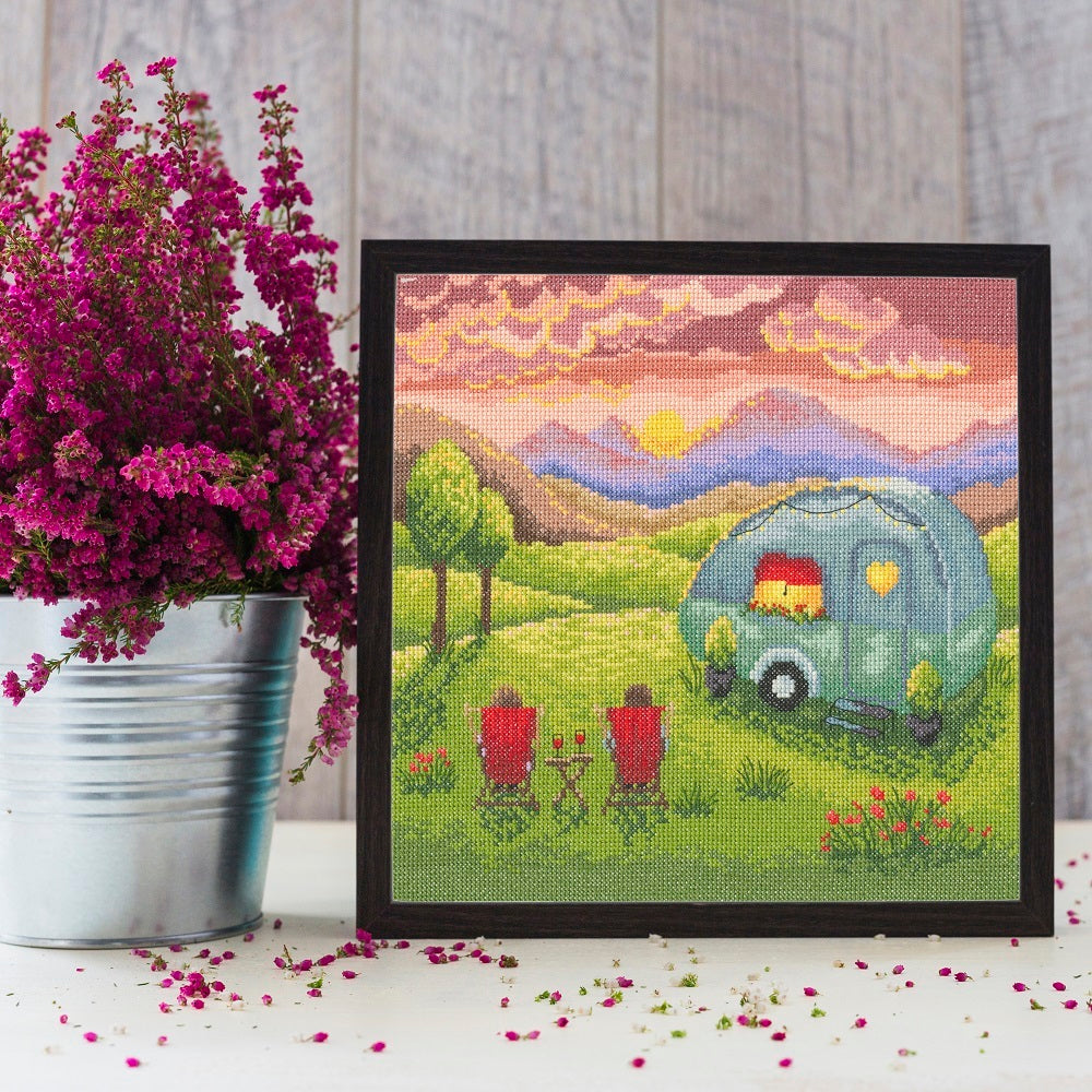 Bothy Threads Our Happy Place Cross Stitch Kit - 26 x 26cm