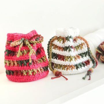 Stashdown Crochet Drawstring Pouch