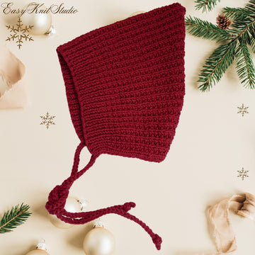 Pixie Baby Bonnet Knitting Pattern PDF