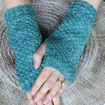 Mermaid Scales Fingerless Gloves
