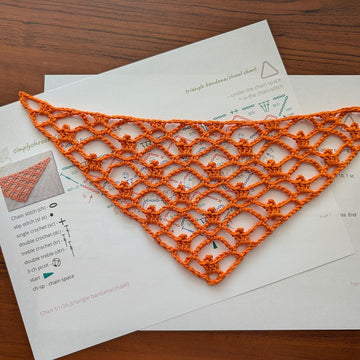Crochet Bandana/Shawl Pattern/Chart #61