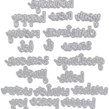 Elizabeth Craft Designs Elizabeth Craft Metal Die - Words 5 - Winter Wishes