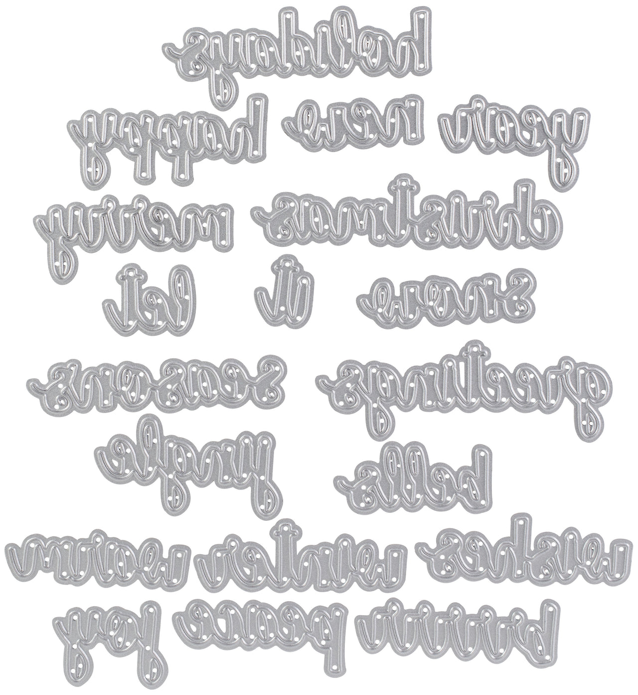 Elizabeth Craft Designs Elizabeth Craft Metal Die - Words 5 - Winter Wishes