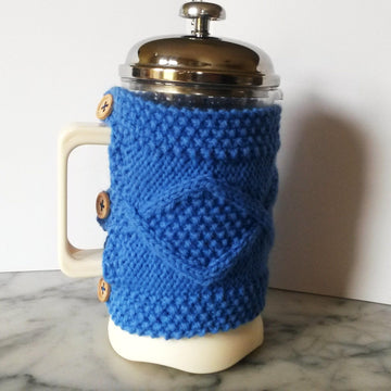 Aran Diamond Coffee Cozy