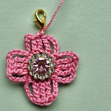 Pink Cross keychain pattern