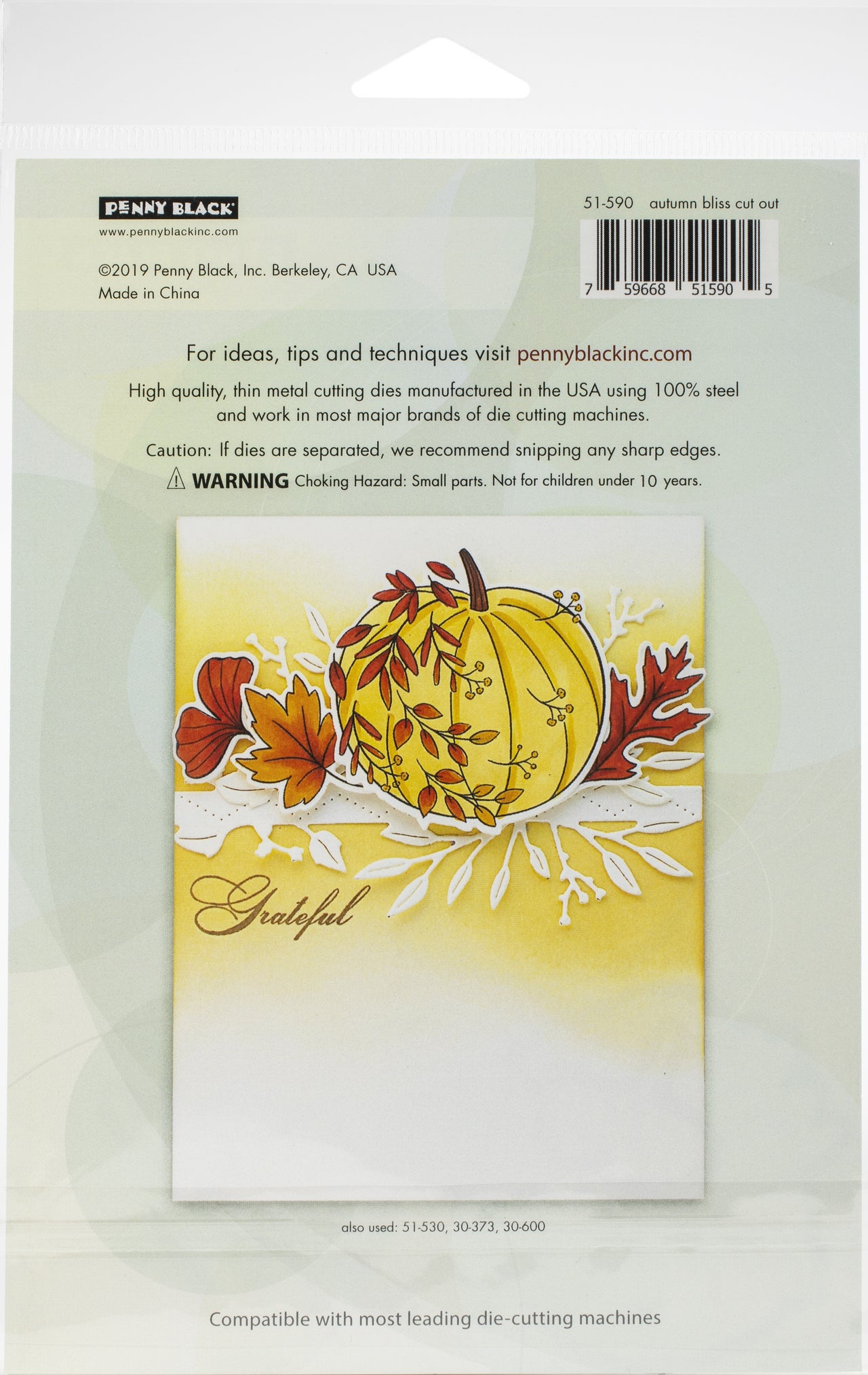 Penny Black Creative Dies - Autumn Bliss Cut Out 4.9"X5"