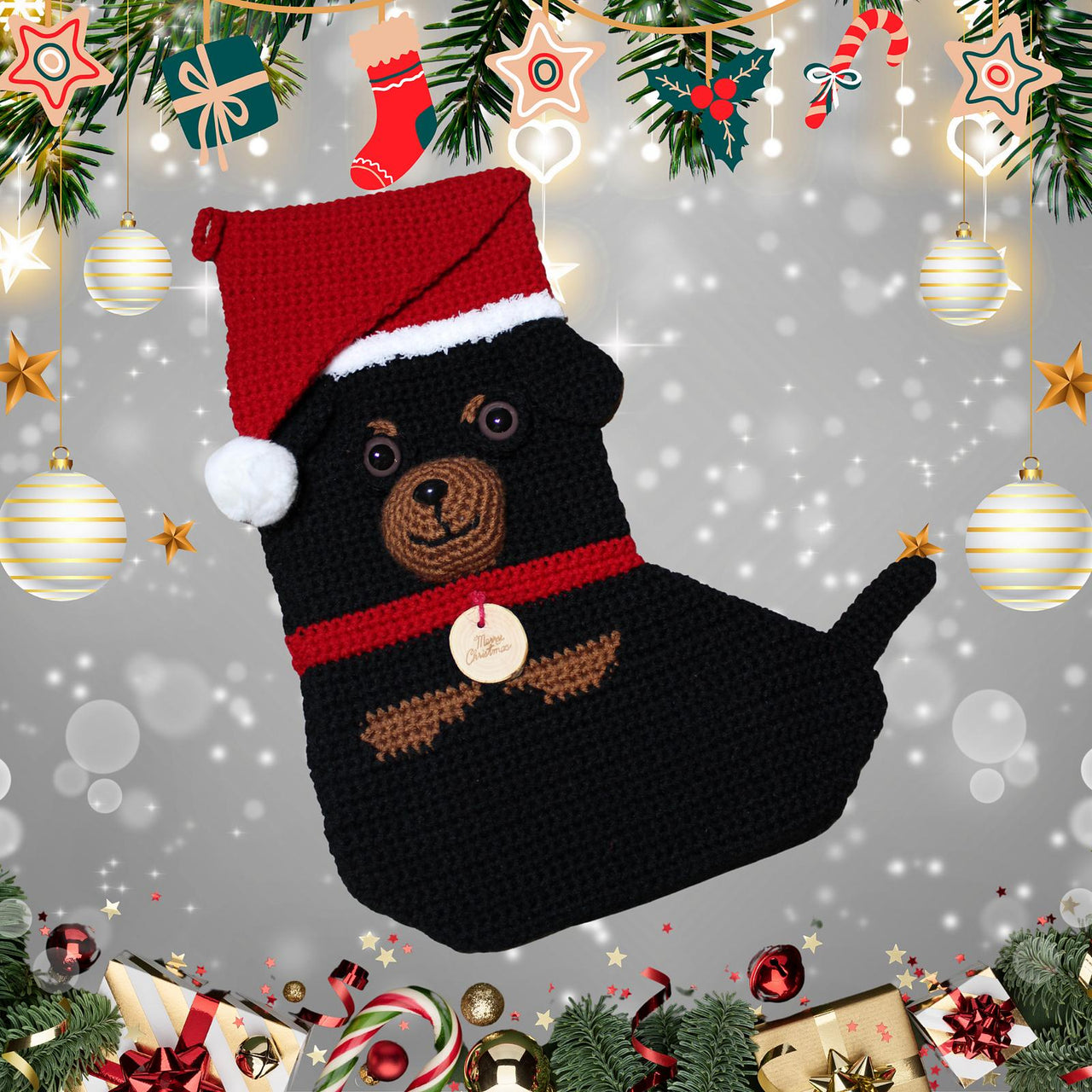 Rottweiler Christmas Stocking