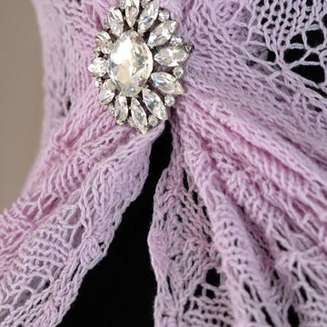 Rectangle lace shawl "Malva"