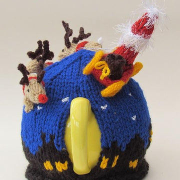 Santas sleigh ride tea cosy